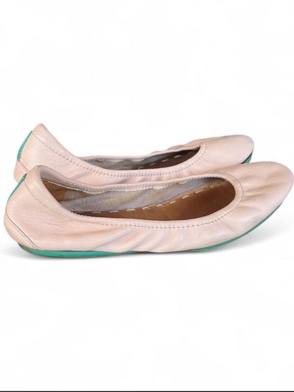 Tieks Ballet Flats Light Pink Leather Gavriei Ballerina Foldable Size 6